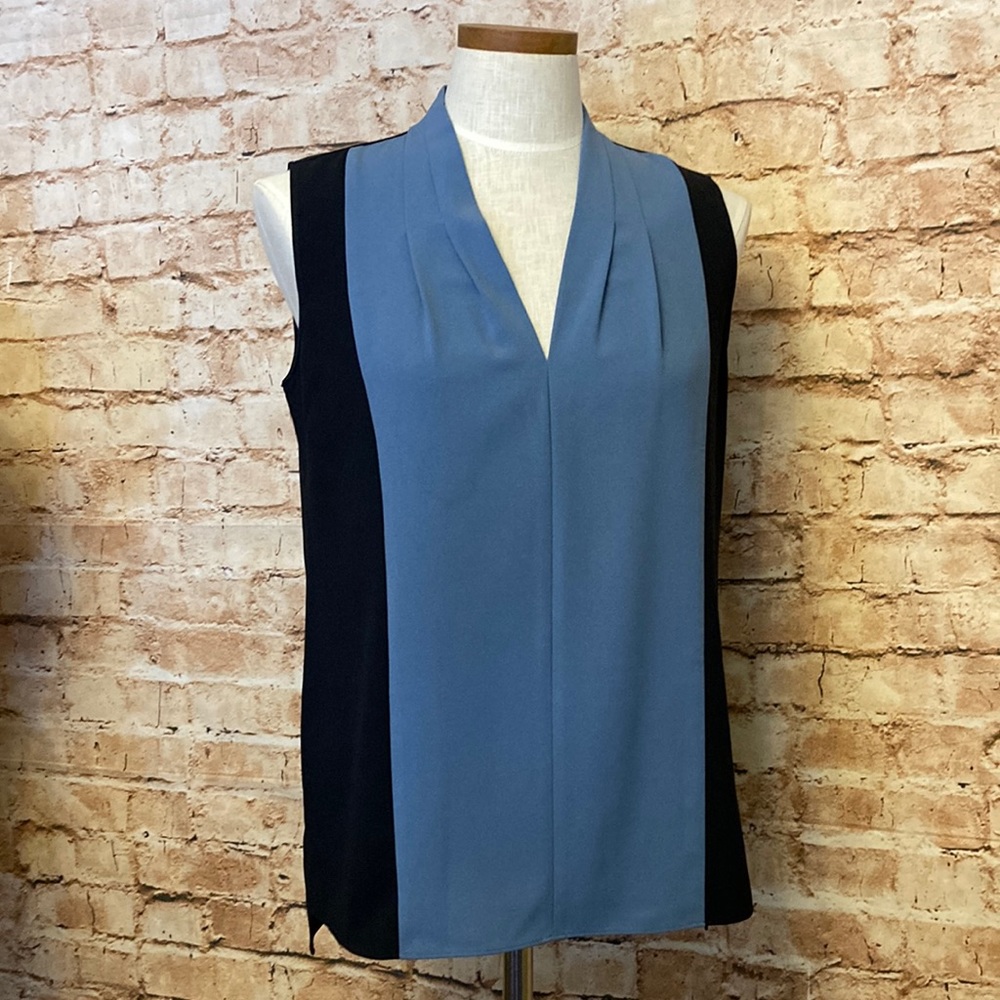 T Tahari Edie Color block blouse